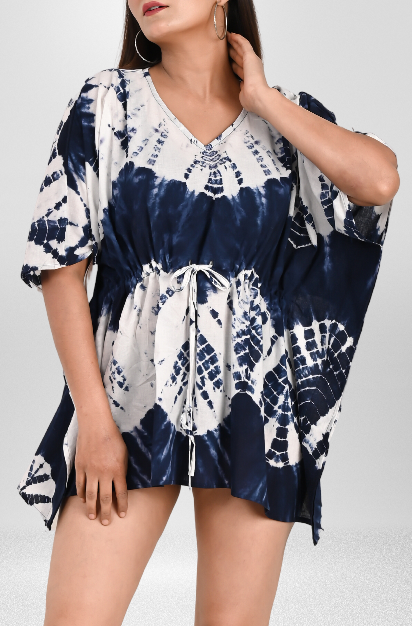 TIE-DYE FUSION COTTON KAFTAN - WOMEN