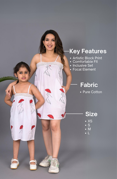 SWINGING UMBRELLA TWINNING BEACH / SLEEPWEAR TUNIC