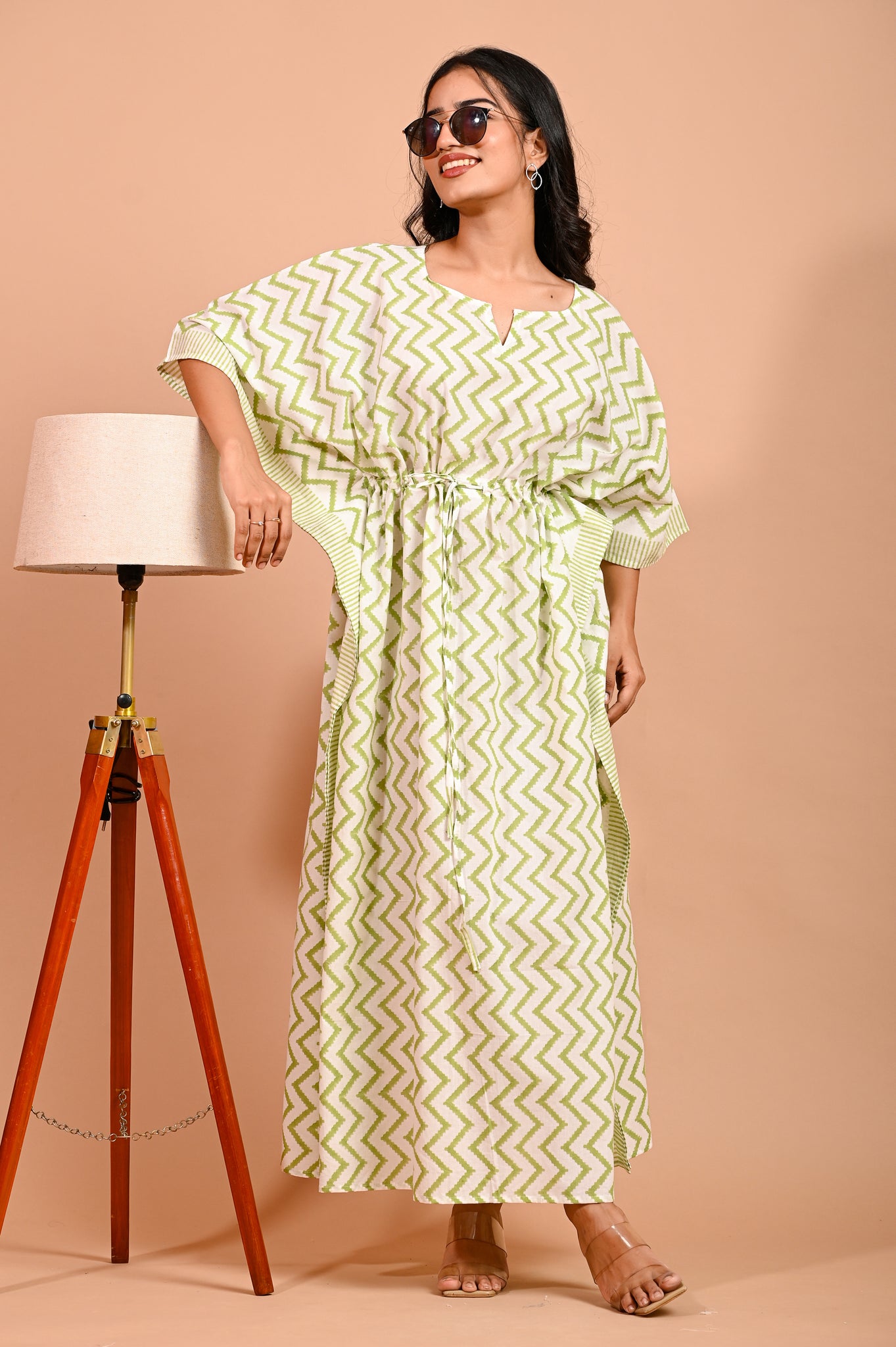 Handcrafted Cotton  long Kaftan / maxi / nighty