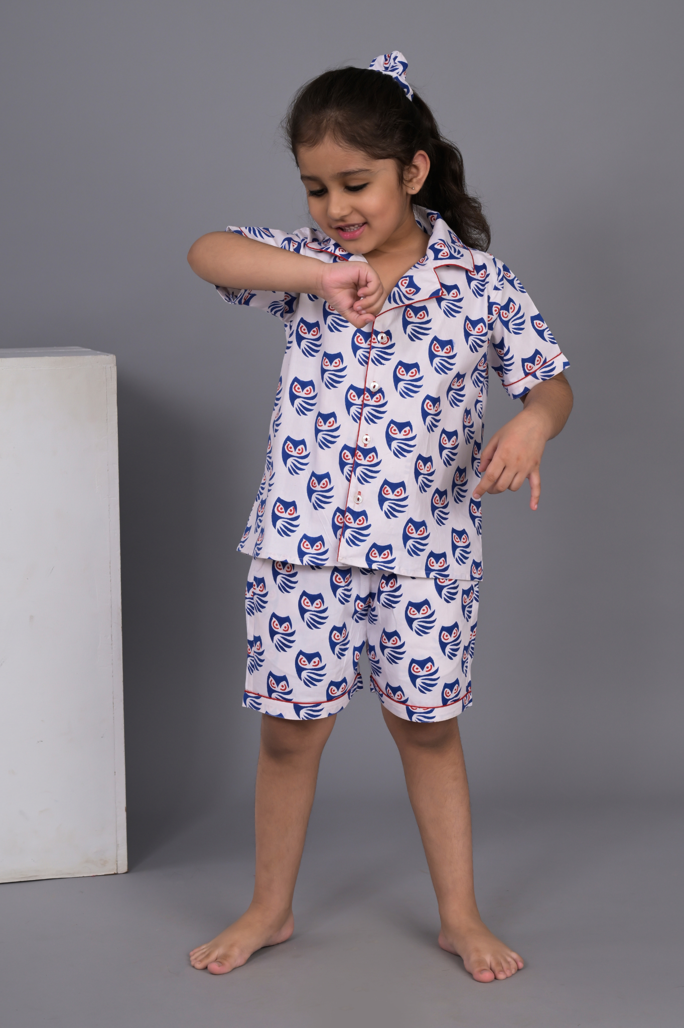 Dreamy Owl Doodles Night Suit / sleep wear/ top and short (Girls)