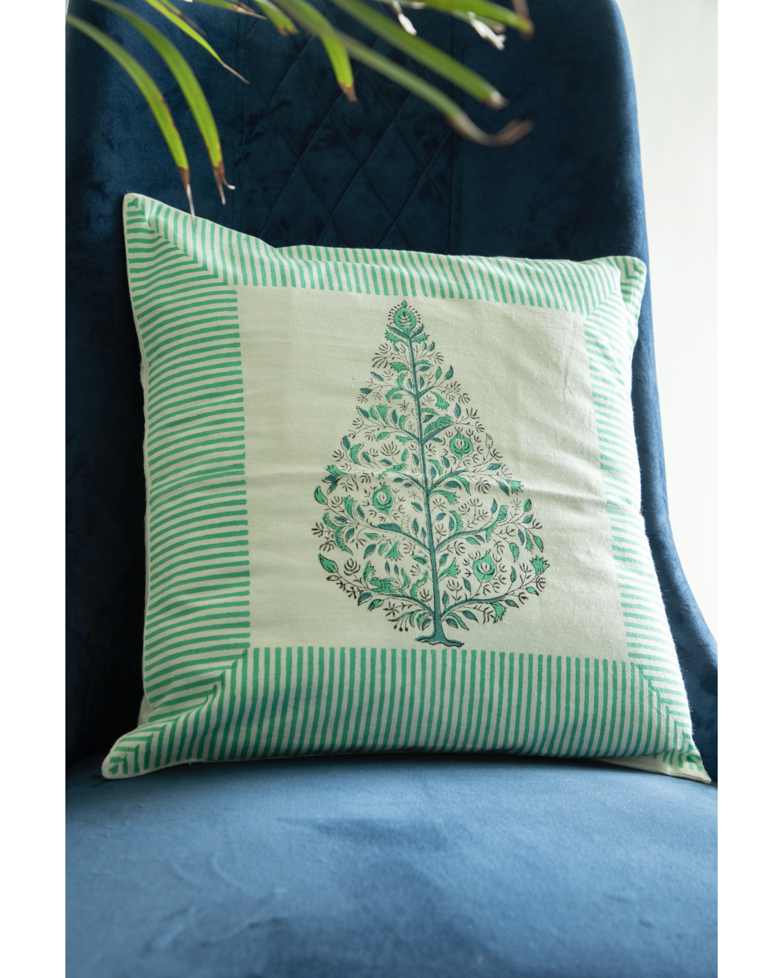 Pine tree  with green border Throw/Cushion Cover