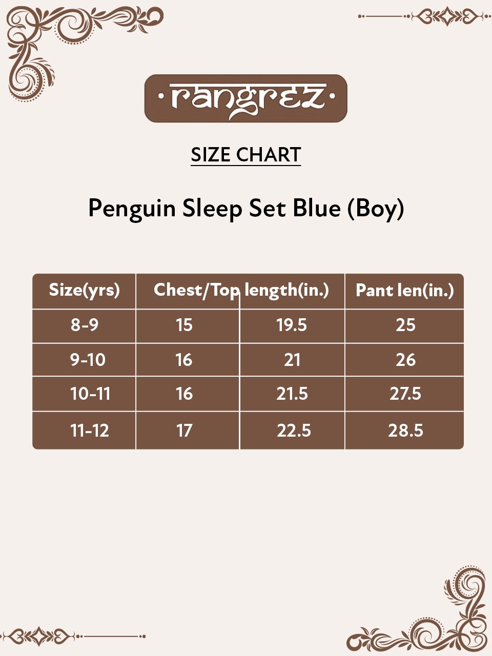 PENGUIN KID SLEEP SET(8-12 YEARS)